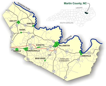 Map of Martin County